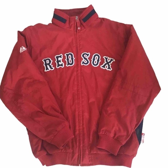 Majestic Boston Red Sox MLB Baseball Dugout Jacket  Youth L Therma Base GUC - Picture 1 of 11